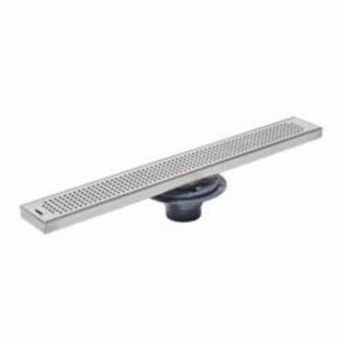 Tomahawk DoubleDuty™ 823-TX48SP Linear Shower Pan Drain With Square Hole Strainer, 2 in Nominal, Hub Connection, PVC Drain