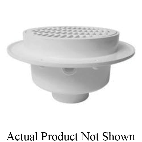 Tomahawk FatMax™ 860-W4P Floor Sink, 4 in Drain Opening, 6-3/4 in H, Round, PVC, Domestic