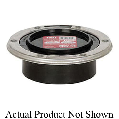 Tomahawk TKO™ 886-4ATMPK Flush to Floor Closet Flange With Swivel Ring, 4 in Pipe, ABS, Domestic