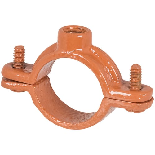 Sioux Chief 516-3CPK2 Overhead Split Ring Hanger, 3/4 in Pipe/Tube, 3/8 in Rod, 180 lb Load, Ductile Iron, Epoxy Coated, Import