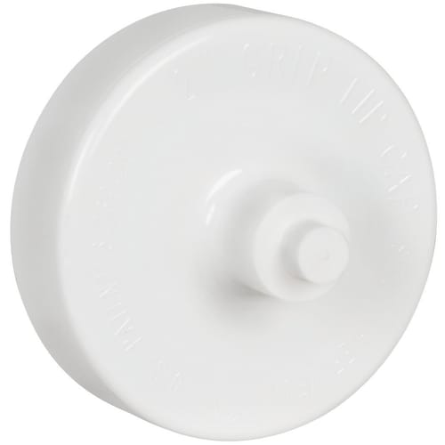 Sioux Chief GripTip™ 880-83 Test Cap, 3 in Dia, ABS, White, Domestic