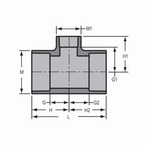 Spears® 801-167C Reducing Tee, 1-1/4 x 1-1/4 x 3/4 in, Socket, SCH 80/XH, CPVC, Domestic
