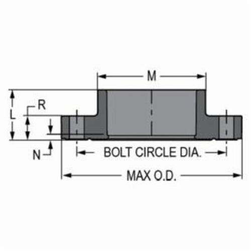 Spears® 851-100 1-Piece Flange, 10 in Nominal, PVC, Socket Connection, 150 lb, 16 in OD, Domestic