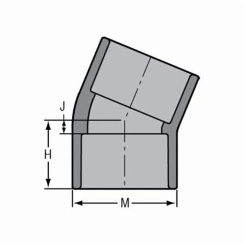 Spears® 816-060C Standard 22-1/2 deg Elbow, 6 in Nominal, Socket End Style, SCH 80/XH, CPVC, Domestic