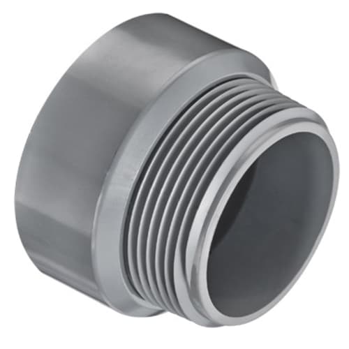 Spears® LabWaste® P109-015C Adapter, 1-1/2 in Nominal, Hub x MNPT End Style, SCH 40/STD, CPVC, Domestic