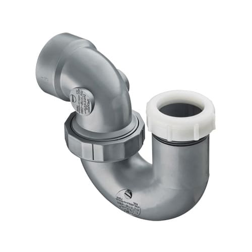 Spears® LabWaste® P711P-015C LA Pattern P-Trap With Plastic Nut, 1-1/2 in Nominal, Slip x Hub End Style, CPVC, Domestic