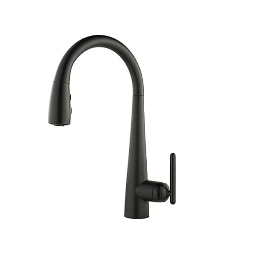 Pfister® GT529-SMB Lita™ Professional Grade Pull-Down Kitchen Faucet, 1.8 gpm Flow Rate, Matte Black, 1 Handles, 1/4 Faucet Holes, Function: Traditional