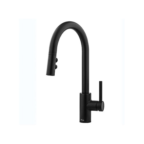 Pfister® LG529-SAB Professional Grade Pull-Down Kitchen Faucet, Stellen™, 1.8 gpm Flow Rate, Matte Black, 1 Handles, 1 Faucet Holes, Function: Traditional