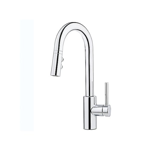 Pfister® LG572-SAC Professional Grade Pull-Down Bar and Prep Faucet, Stellen™, 1.8 gpm Flow Rate, Polished Chrome, 1 Handles, 1 Faucet Holes, Function: Traditional