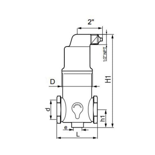 SPIROTHERM® Spirovent® Microbubble™ VJR075TM Junior VJR Air Eliminator, 3/4 in Nominal, FNPT Connection, 150 psig Working, 270 deg F, Brass, Domestic