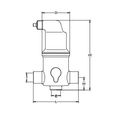 SPIROTHERM® Spirovent® Microbubble™ VJS100TM Junior VJS Air Eliminator, 1 in, C, 150 psig Working, 270 deg F, Brass, Domestic