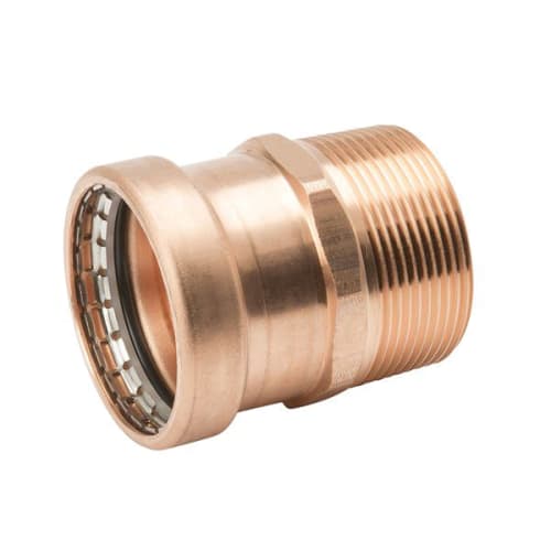 Streamline® PRS™ PF 01150 Large Adapter, 4 in Nominal, Press x MNPT End Style, Wrought Copper