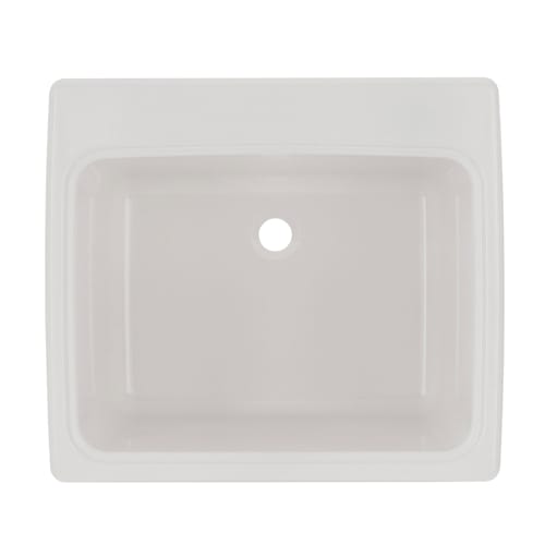 Swan® SSUS1000.010 Large Utility Sink, Rectangular, 25 inW x 22 in D x 13-9/16 in H, Drop-In/Under Mount, Swanstone Solid Surface, Matte White, Domestic