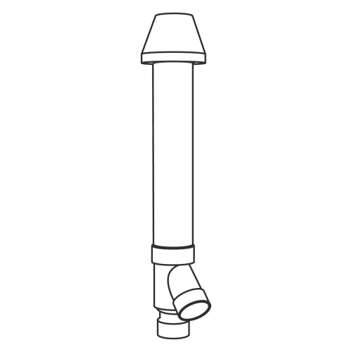 System 1738® 397006 FGV Concentric Termination Kit, 3 x 20 in Vent, PVC