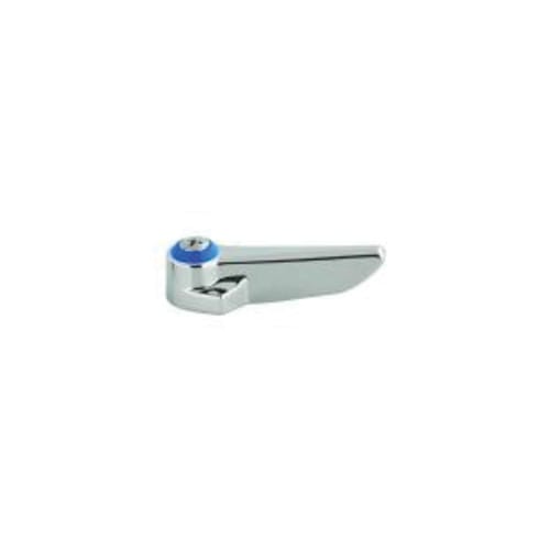 T & S 001636-45 Faucet Lever Handle with Blue Index and Screw, For Use With Compression and Ceramic Cartridge, Metal, Chrome Plated