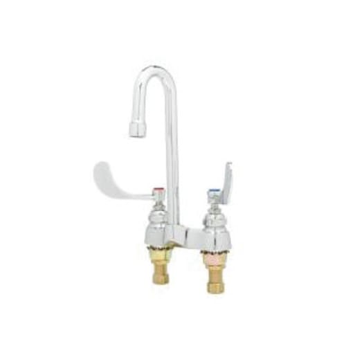 T & S B-0892 Manual Centerset Medical and Lavatory Faucet, Polished Chrome, 2 Handles, 2.2 gpm Flow Rate