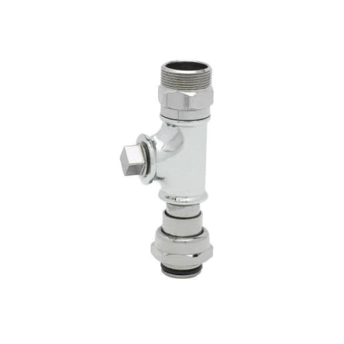 T & S B-TEE-EZK Swivel Tee Assembly, For Use With B-0230-TZ-CR-SC Wall Mount Mixing Faucet, 1-20 UN Male, Brass, Polished Chrome