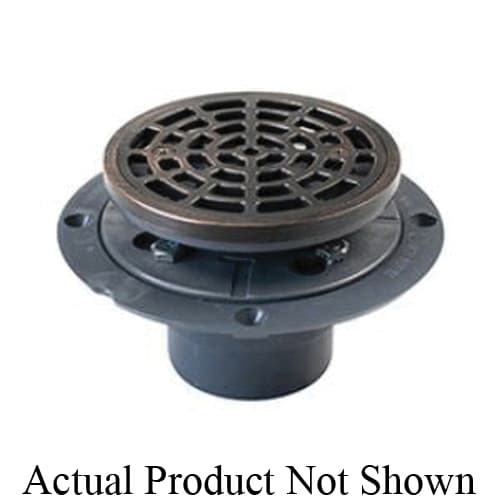 Sioux Chief 821-200ANR Shower Pan Drain, 2 in, Hub, 4-7/16 in Grid, ABS Drain