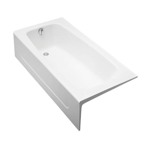 Toto® FBY1715LP#01 Elegant Bathtub, Soaking, Rectangle Shape, 65-3/4 in L x 32 in W, Left Drain, Cotton White, Import