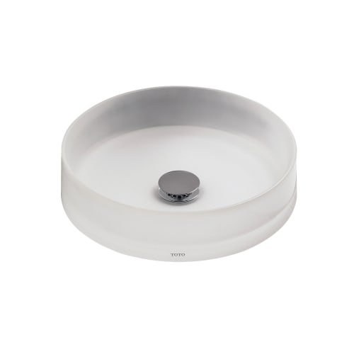 Toto® LLT150#61 Luminist® Vessel Lavatory Without Overflow, Round, 15-3/4 in W x 15-3/4 in D, Epoxy Resin, Frosted White