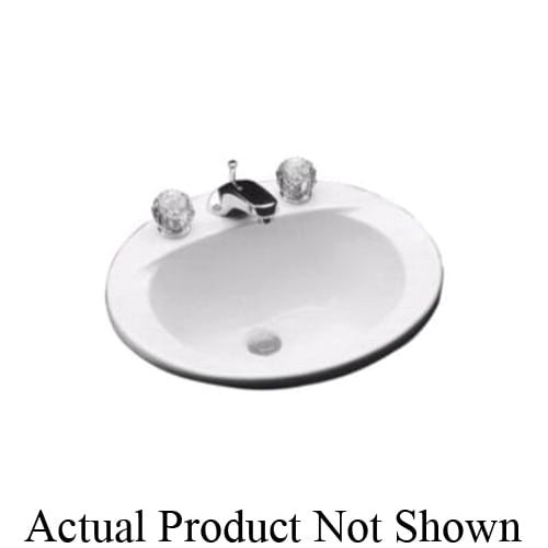 Toto® LT501#03 Self-Rimming Lavatory With Consealed Front Overflow, Oval, 20 in W x 17 in D, Drop-In Mount, Vitreous China, Bone