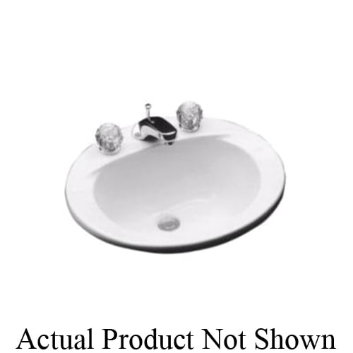 Toto® LT502#03 Self-Rimming Lavatory With Consealed Front Overflow, Round, 19 in W x 19 in D, Drop-In Mount, Vitreous China, Bone