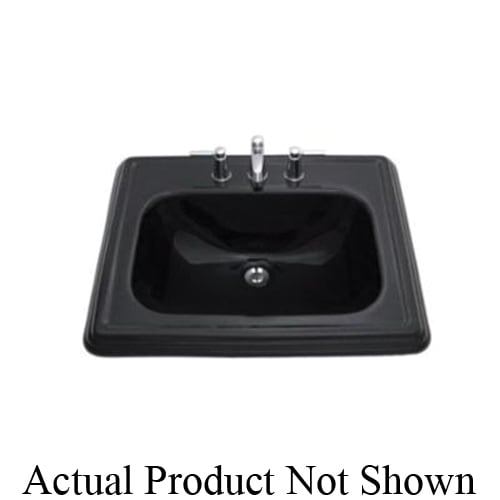 Toto® LT531#51 Promenade® Self-Rimming Lavatory With Consealed Front Overflow, Rectangular, 22-1/2 in W x 18-3/4 in D, Drop-In Mount, Vitreous China, Ebony
