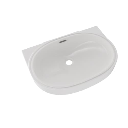 Toto® LT546G#11 Lavatory Sink With Rear Overflow, Oval, 21-5/8 in W x 15-3/4 in D, Undercounter Mount, Vitreous China, Colonial White