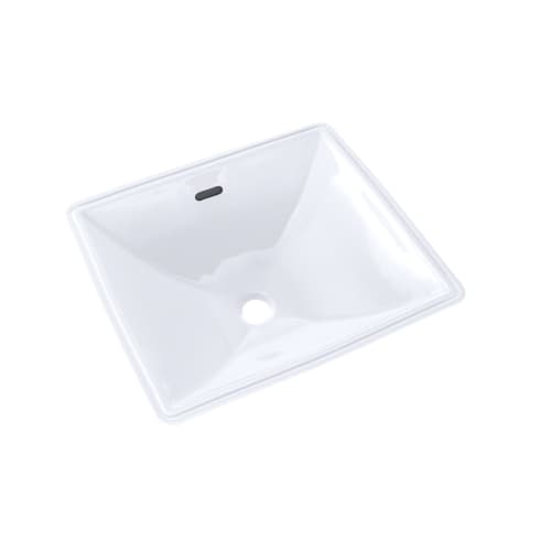 Toto® LT624G#01 Legato™ Lavatory Sink With Rear Overflow, Rectangular, 19 in W x 17 in D, Undercounter Mount, Vitreous China, Cotton