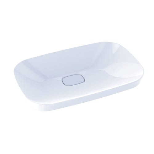 Toto® LT995G#01 Neorest® Kiwami® Vessel Lavatory Without Overflow, 23-7/16 in W x 15-5/8 in D x 6-15/16 in H, Semi-Recessed Mount, Fireclay, Cotton