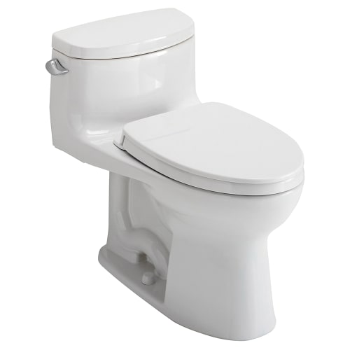 Toto® MS634124CEFG#01 Universal Height 1-Piece Toilet With CEFIONTECT™ Ceramic Glaze, Supreme® II, Elongated Bowl, 16-1/8 in H Rim, 12 in Rough-In, 1.28 gpf, Cotton White, Import