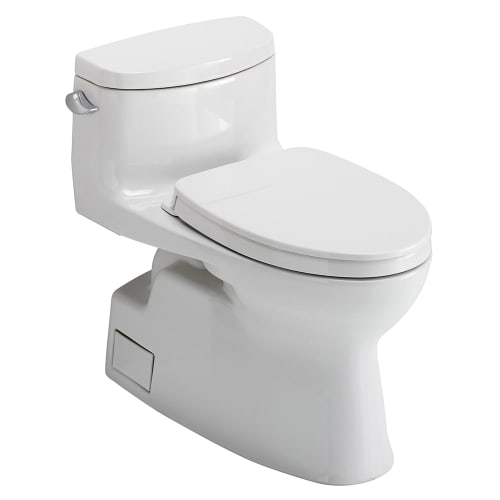 Toto® MS644124CEFG#01 Universal Height 1-Piece Toilet With CEFIONTECT™ Ceramic Glaze, Carlyle® II Carolina® II, Elongated Bowl, 16-1/8 in H Rim, 12 in Rough-In, 1.28 gpf, Cotton White, Import