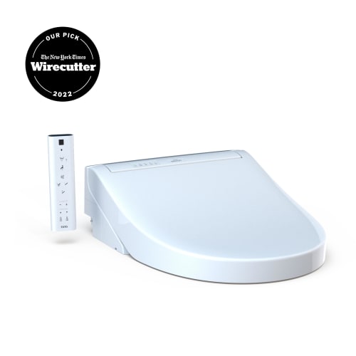 Toto® SW3083#01 Electronic Toilet Seat, Washlet, Round Bowl, Cotton White, Concealed Hinge