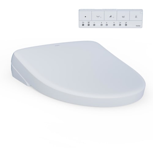 Toto® SW4736AT40#01 SW4736AT40 Contemporary Style Toilet Seats, WASHLET® S7A, Elongated Bowl, Auto Open/Closed Front, Plastic, Cotton, Import