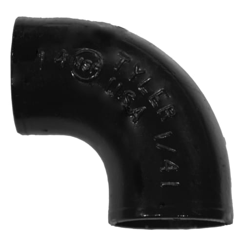 Tyler Pipe 006893 Pipe 1/4 Bend, 6 in, No Hub, Cast Iron