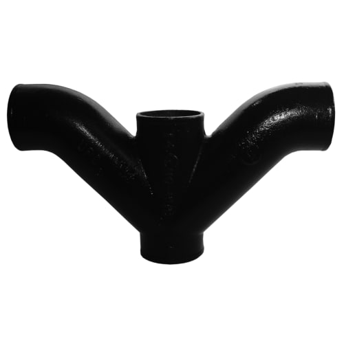Tyler Pipe 009009 DWV Combination Double Wye and Bend, 2 in Nominal, No-Hub End Style, Cast Iron
