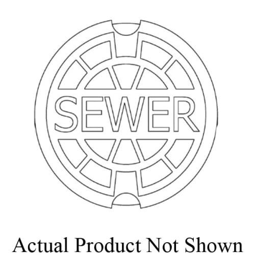 TYLER UNION® 145349 Heavy Duty Sewer Drop Lid, For Use With 6855/7000 2-Piece Slip Type Valve Box, 5-1/4 in, Cast Iron, Domestic