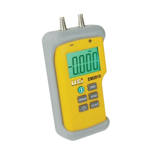 UEi Test Instruments™ EM201B Dual Input Differential Electronic Manometer, -40 to 40 in WG, +/-0.02 in WG < 2 in WC/+/- 1%RDG > 2 in WC