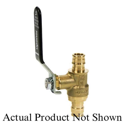 Uponor ProPEX® A3205050 Ball Valve, 1/2 in Nominal, PEX End Style, 200 psi Pressure, Brass Body, Full Port, Import