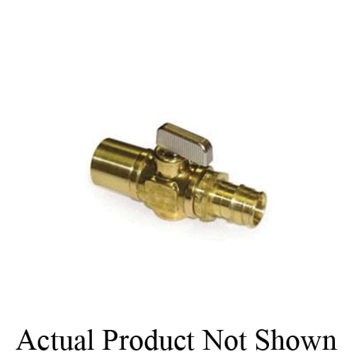 Uponor A5902575 Ball and Balancing Valve, R25 x 3/4 in, Thread x C Adapter, 250 psi, Brass Body, Domestic