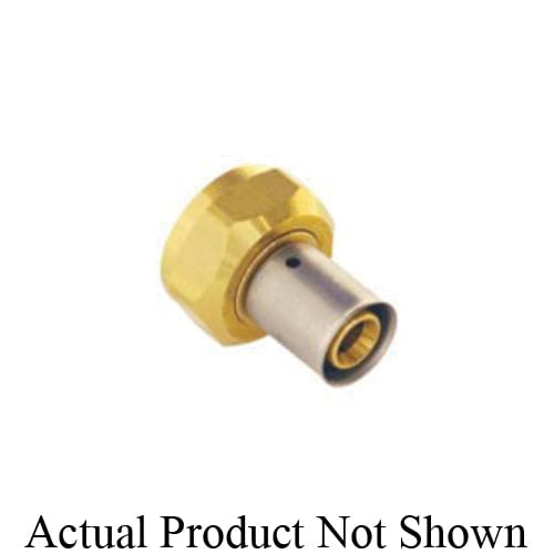 Uponor D4020500 MLC Press Fitting Assembly, R20 x 1/2 in, 125 psi, Brass, Domestic