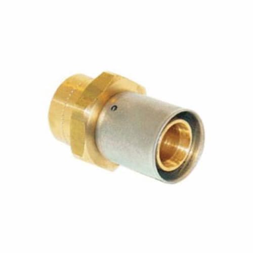 Uponor D4501010 Press Fitting Adapter, 1 in, MLC Tube x C, 125 psi, Brass, Domestic