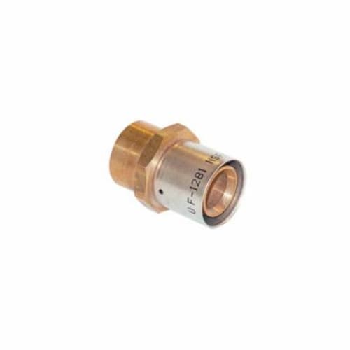 Uponor D4511010 Press Fitting Sweat Adapter, 1 in, MLC Tube x C, Brass, Domestic