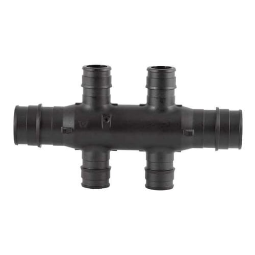 Uponor Q2347557 Flow-Through Opposing Tee, 3/4 in, ProPEX®, Polysulfone, Domestic