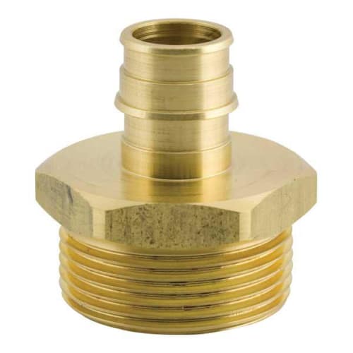 Uponor ProPEX® Q4143275 Manifold Straight Adapter, R32 x 3/4 in, 125 psi, Brass