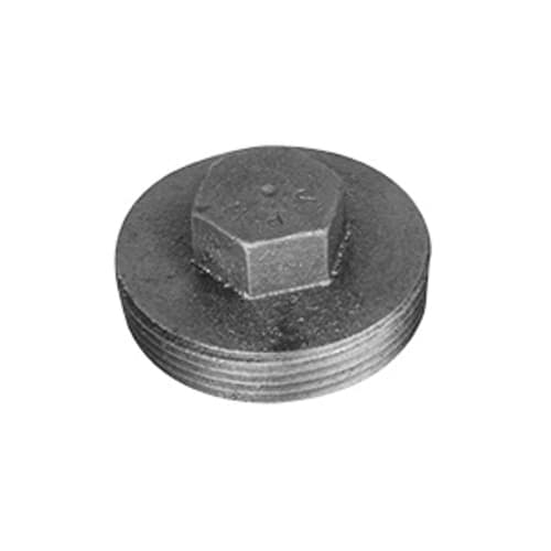 Ward Mfg 4.NCOP Hex Head Cleanout Plug, 4 in Nominal, NPS End Style, 125 lb, Cast Iron, Galvanized, Domestic