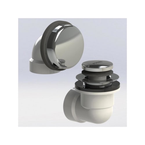 Watco® 901-FA-PVC-CP Innovator® 901 Bath Waste Half Kit With Chrome Plated Face Actuated Stopper, PVC, Domestic