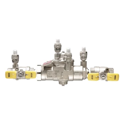 WATTS® 0062967 SS009 Reduced Pressure Zone Assembly, 1/2 in Nominal, NPT End Style, Quarter-Turn Ball Valve, 316 Stainless Steel Body, Domestic