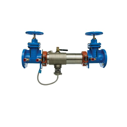 WATTS® 0111602 957-NRS Reduced Pressure Zone Assembly, 2-1/2 in Nominal, Grooved End Style, Resilient Seated Gate Valve, 304 Stainless Steel Body, Domestic