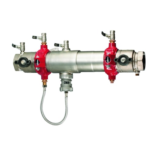 WATTS® 0111761 957-QT Reduced Pressure Zone Assembly, 3 in Nominal, Grooved End Style, Quarter-Turn Ball Valve, 304 Stainless Steel Body, Domestic